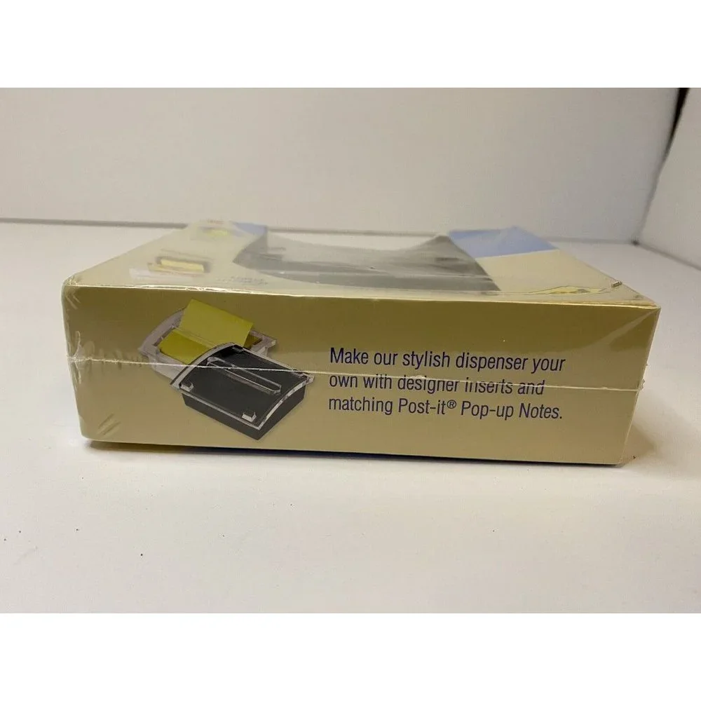 Post-it Clear Top Pop-up Note Dispenser for 3 x 3 Self-Stick Notes‎ Black/Clear